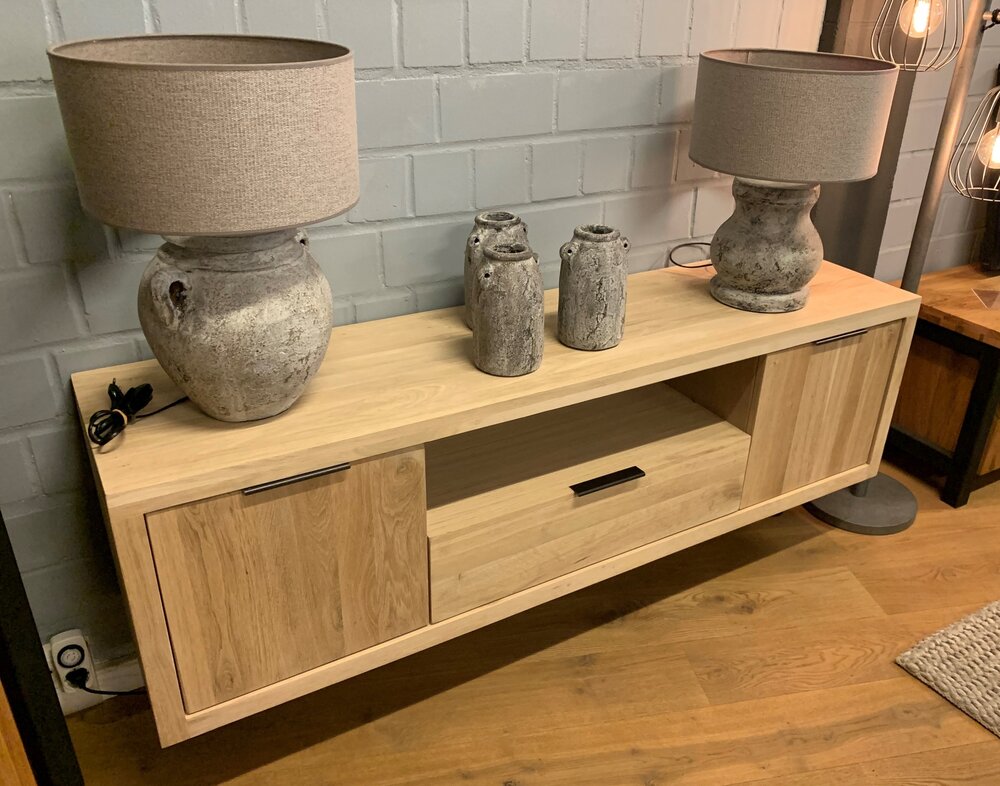 TV-H&auml;ngeschrank "Capri" aus Eichenholz