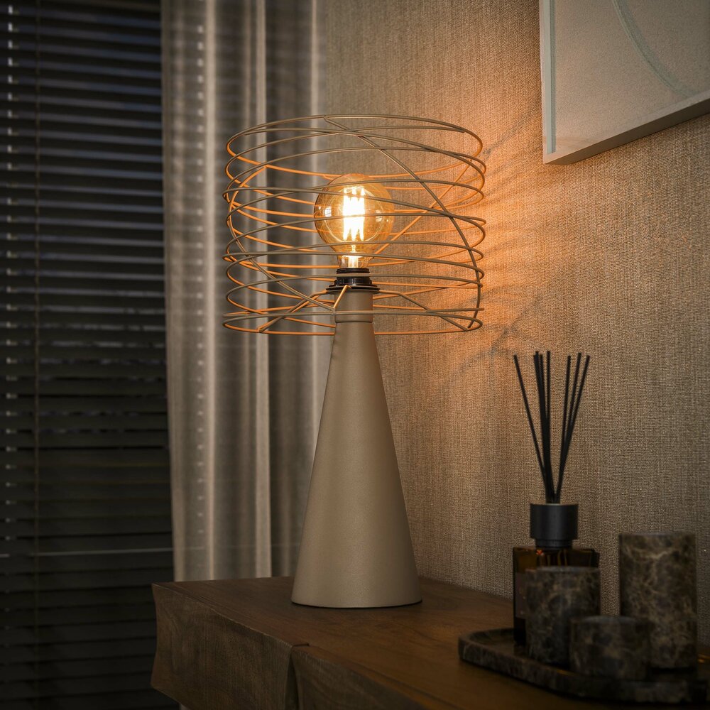 Tischleuchte Curl 1-Fassung / Beige