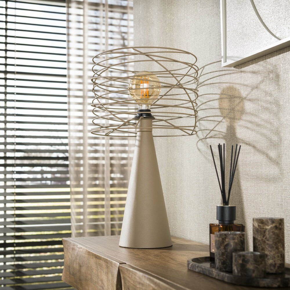 Tischleuchte Curl 1-Fassung / Beige