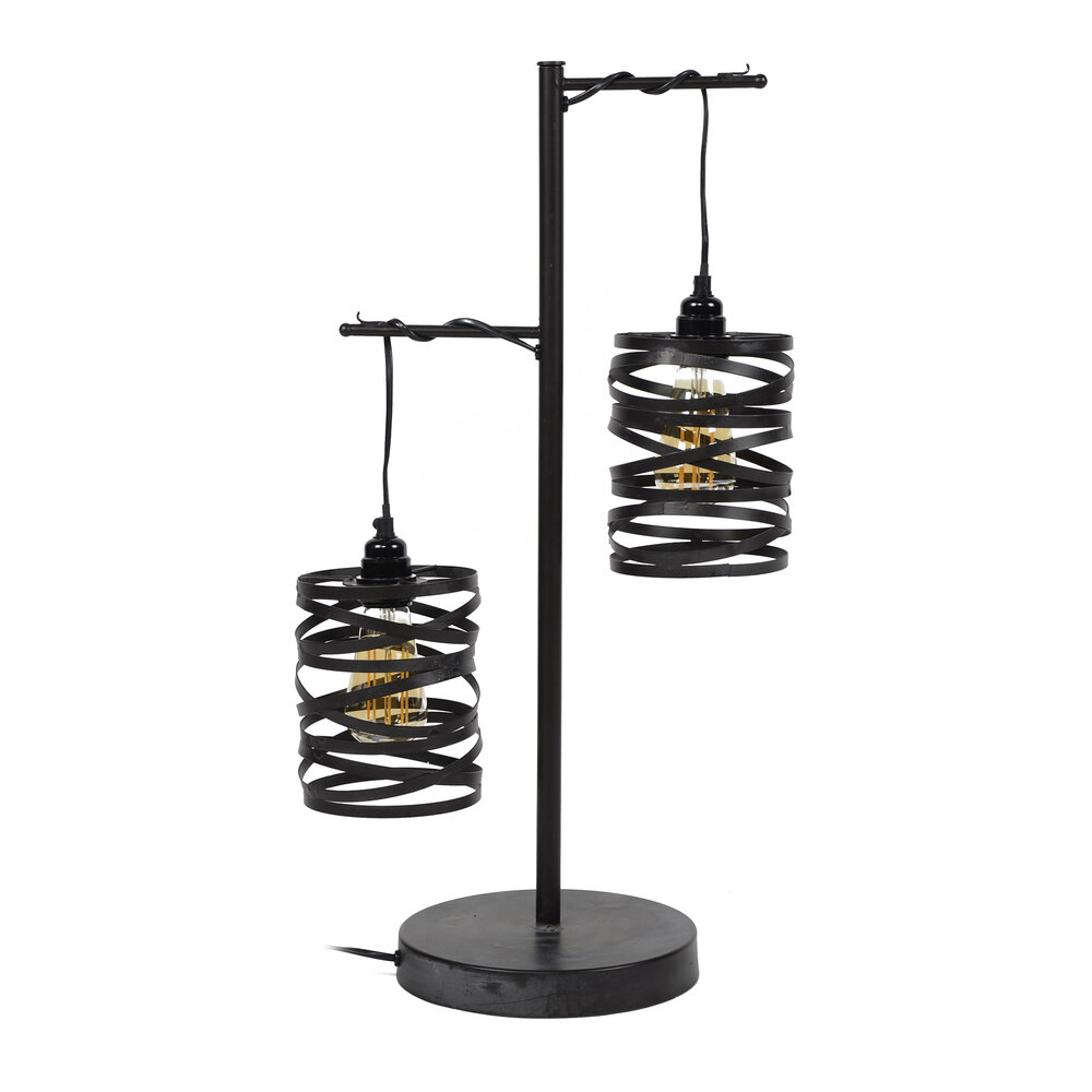 Tischleuchte Spindle 2-Fassungen / Slate grey