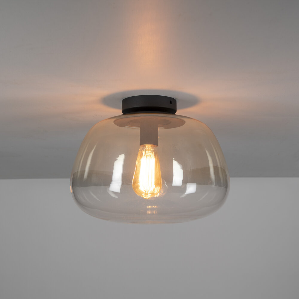 Deckenleuchte Pulse Shaded 1-Fassung / Amberfarbenes Glas