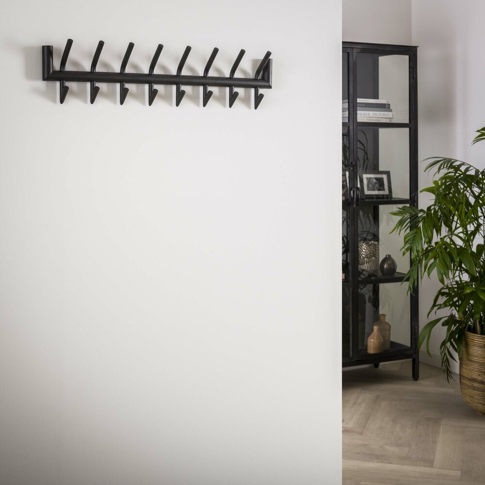 Garderobe Tubo 2x8 Haken - Matt dunkelgrau