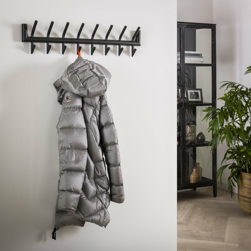 Garderobe Tubo 2x8 Haken - Matt dunkelgrau