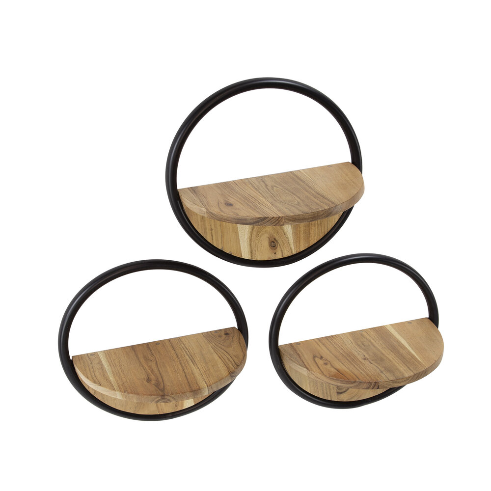 Wandregal Rund Set aus 3 