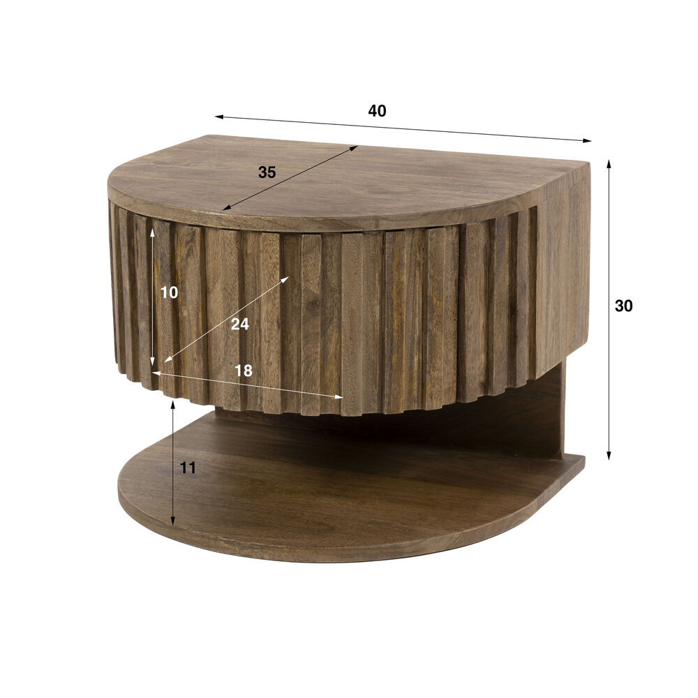 Nachttisch Ridge shelve 1L