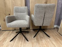 Drehbare esszimmerstuhl mit armlehnen