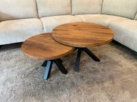 Massivholz couchtisch rund
