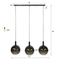 Pendelleuchte Sfera Tricolore 3-Fassungen / Sienna braun