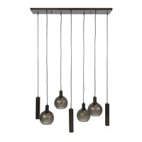 Pendelleuchte Sfera Tricolore 4+3-Fassungen / Sienna braun-frosted