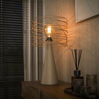 Tischleuchte Curl 1-Fassung / Beige