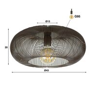 Deckenleuchte Copper Twist 1-Fassung / Schwarznickel