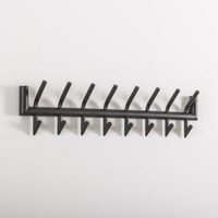 Garderobe Tubo 2x8 Haken - Matt dunkelgrau