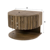 Nachttisch Ridge shelve 1L