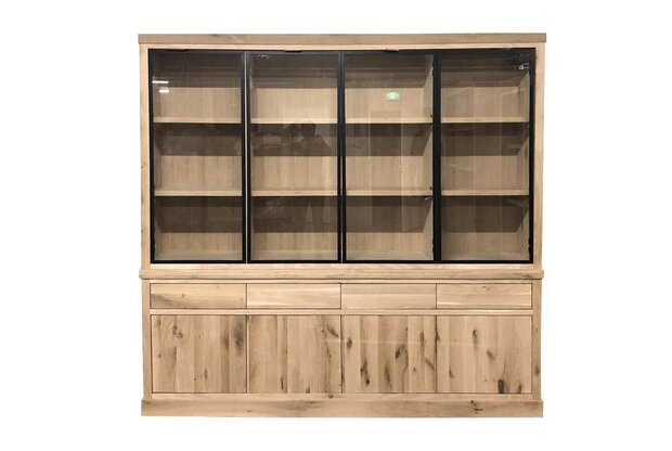 Vitrinenschrank &quot;Count&quot; aus Eichenholz