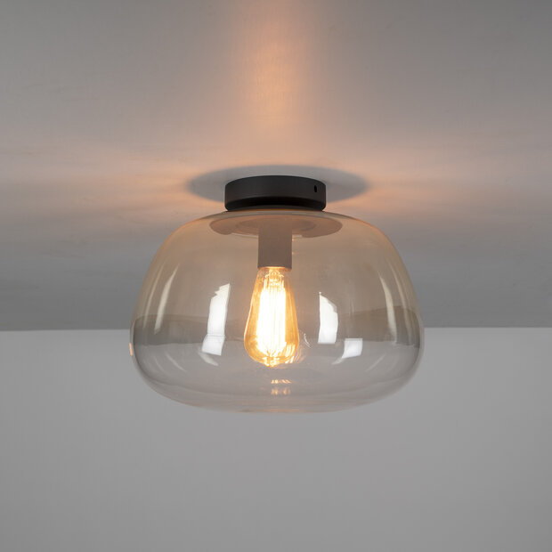 Deckenleuchte Pulse Shaded 1-Fassung / Amberfarbenes Glas