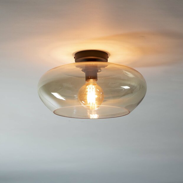 Deckenleuchte Elevate 1-Fassung / Amberfarbenes Glas