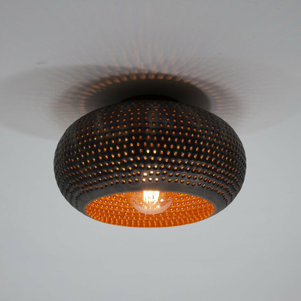 Deckenleuchte Punch 1-Fassung &Oslash;35cm / Schwarzbraun