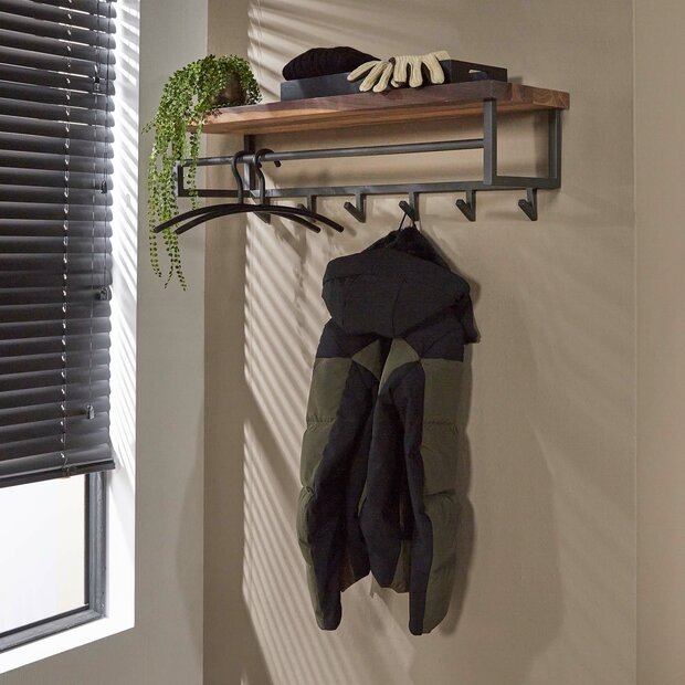 Garderobe Daytona Hutablage 6 Haken / Massiv Saja
