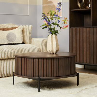 Couchtisch Mauro Walnut rund